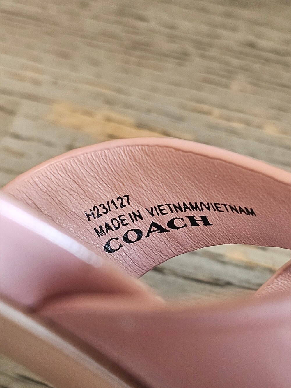 Women Coach Tillie Rose Pink Patent Leather Sandal Fashion Heels Slides Size 8.5 - Picture 9 of 10